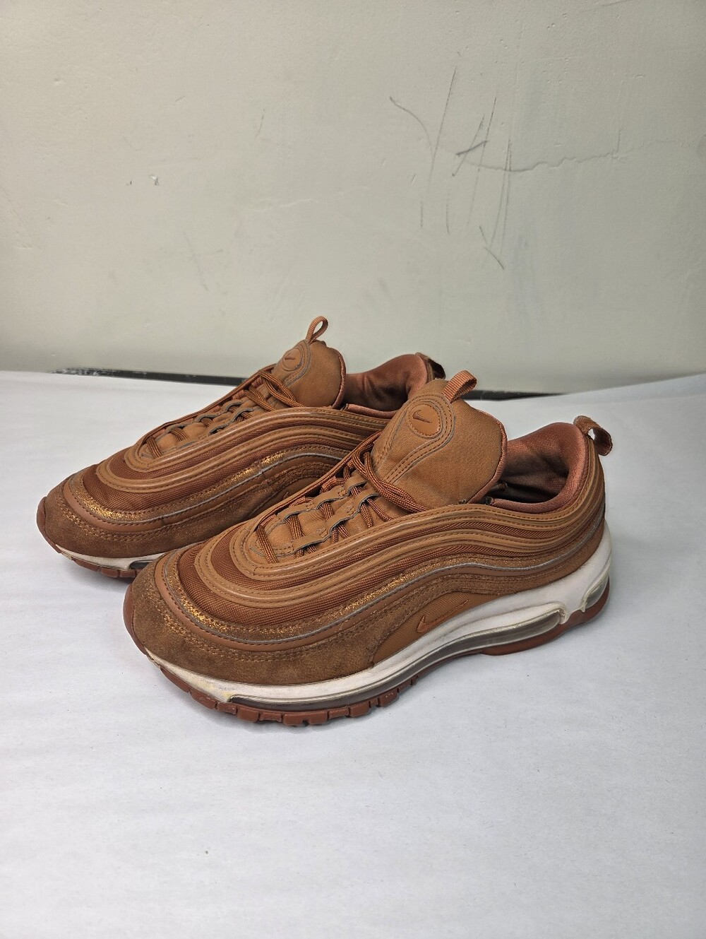 Nike Air Max 97 Bronze Copper Metallic Sneakers Women's US 9 EUR 40.5 Shoes - Picture 12 of 12